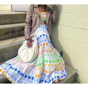 Hampton House Sleeveless Colorful Maxi Sundress Womens XL